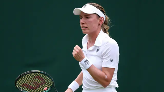 Ekaterina Alexandrova celebrates