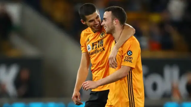 Conor Coady and Diogo Jota