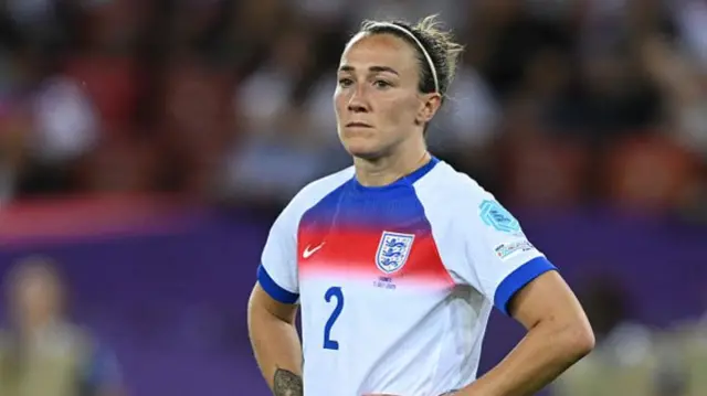 Lucy Bronze of England looks during the UEFA Womens EURO 2025 Group D match between France and England at Stadion Letzigrund