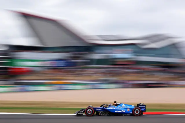 Alex Albon during the qualifying session for the British Grand Prix at Silverstone
