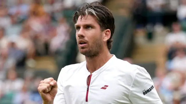 Cameron Norrie clenches his fist