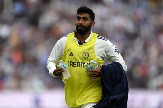 Jasprit Bumrah carrying the drinks for India at Edgbaston