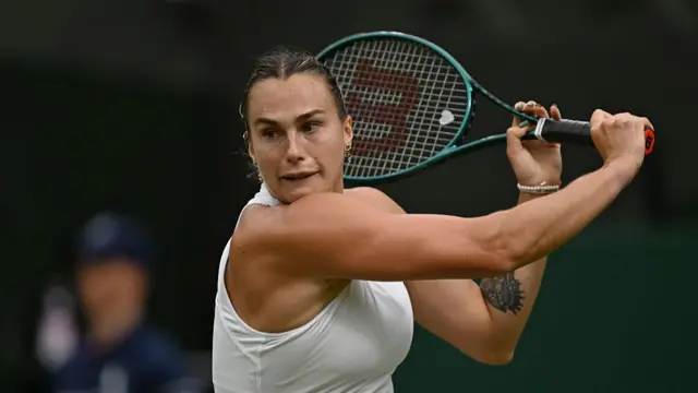 Aryna Sabalenka in action