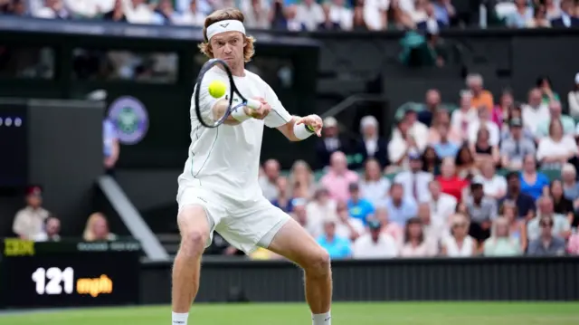 Andrey Rublev reacts