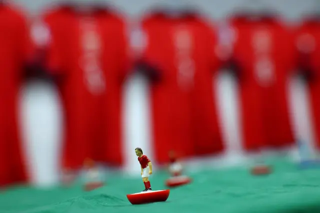 Subbuteo figure in the Swiss dressing room