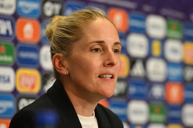 Gemma Grainger addresses the media