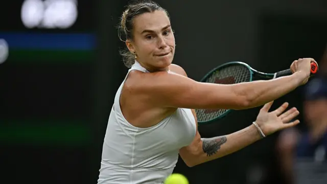 Aryna Sabalenka in action