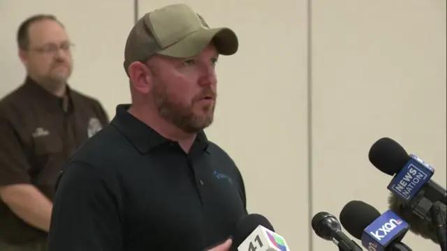City Manager Dalton Rice speaking at a news conference