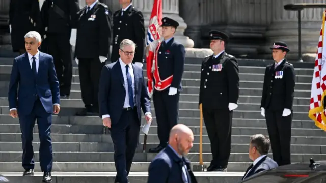 Britain's Prime Minister Keir Starmer and Mayor of London Sadiq Khan
