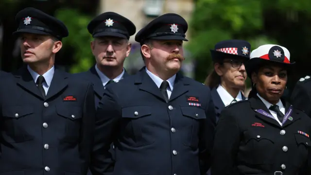 London Fire Brigade personnel at Wimbledon