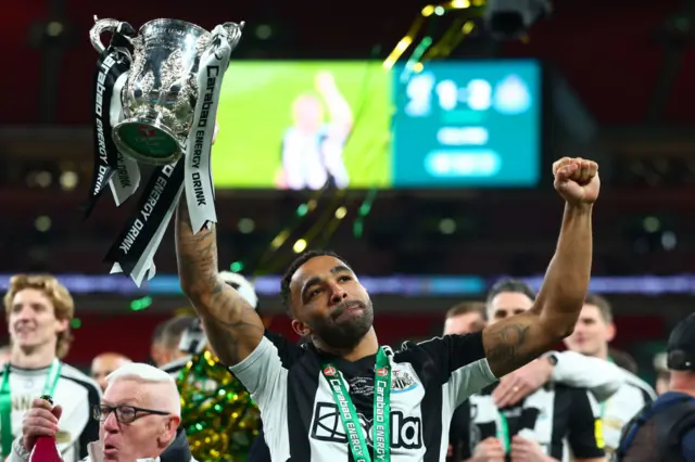 Callum Wilson with EFL Cup