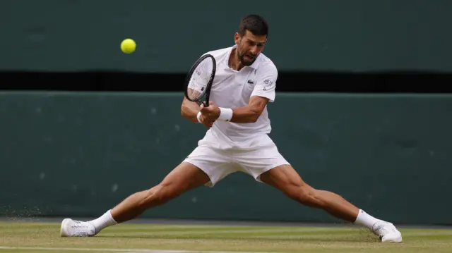 Serbia's Novak Djokovic in action