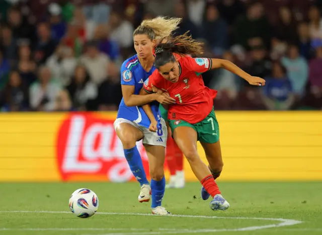 Italy's Emma Severini in action with Portugal's Francisca Nazareth