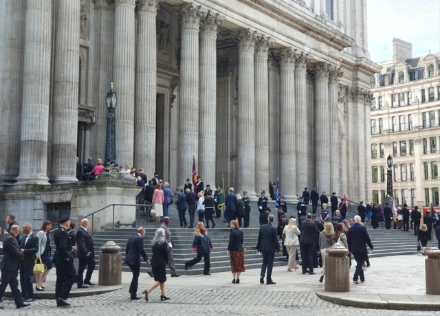 People outside St Paul's
