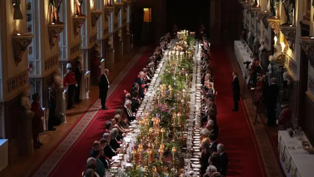 King Charles addresses a huge state banquet