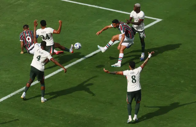Fluminense's Ignacio shoots at goal