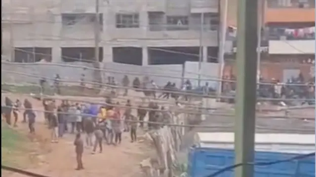 A screengrab taken from a verified video which captures the sound of gunshots