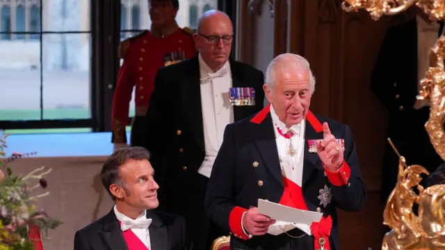 King Chalres giving a speech