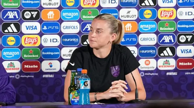 Alessia Russo in a press conference