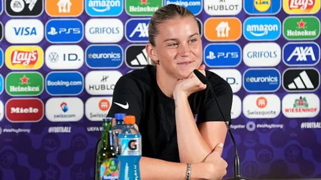 Alessia Russo in a press conference