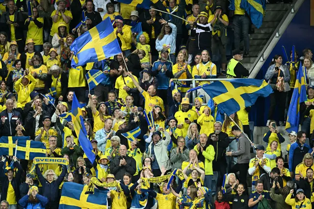 Sweden supporters celebrate