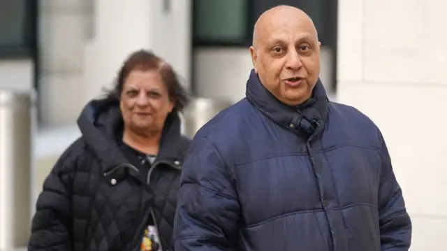 Baljit Sethi, with wife Anjana, arrives at the International Dispute Resolution Centre in London for the Post Office Horizon IT inquiry (file photo from 2022)