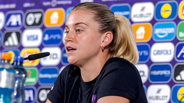 Alessia Russo in a press conference