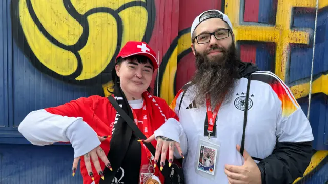 Germany fans Marco and Christine