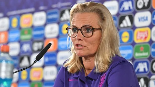 Sarina Wiegman in a press conference
