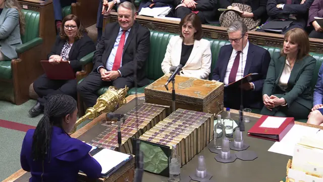 Politicians in the commons listening to Kemi Badenoch