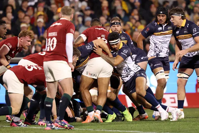 Lions scrum