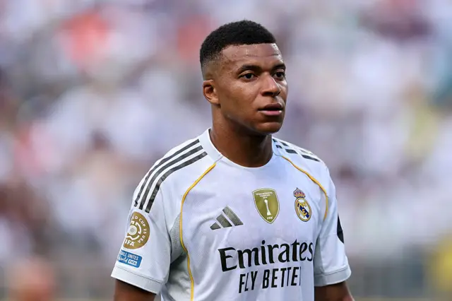 Kylian Mbappe in action for Real Madrid