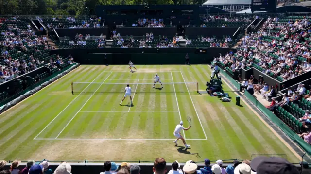 Doubles match at Wimbledon