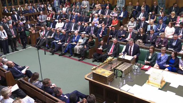 Wide shot inside the commons