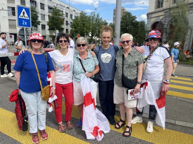 Group of England fans