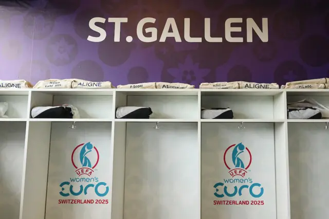 Wales' dressing room before the game