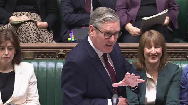 Keir starmer speaking at the box