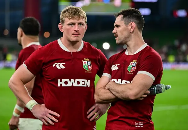 Jac Morgan and Tomos Williams before the latter was forced to withdraw through injury