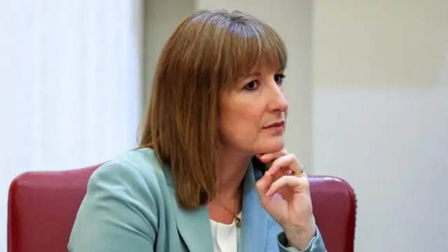 A file photo of Rachel Reeves - she is seated and looking off camera