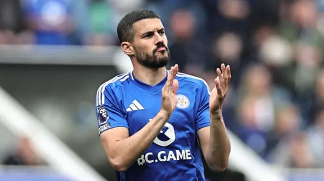 Conor Coady in action for Leicester City