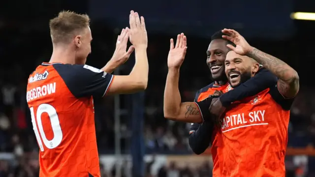 Luton celebrate