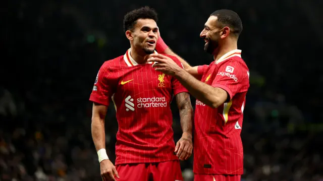 Luis Diaz and Mohamed Salah