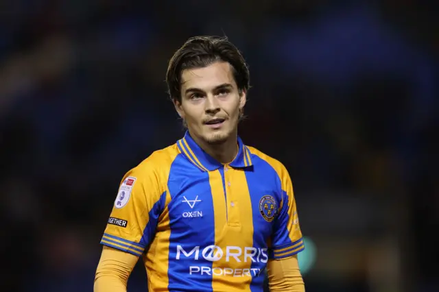 Leo Castledine playing for Shrewsbury Town