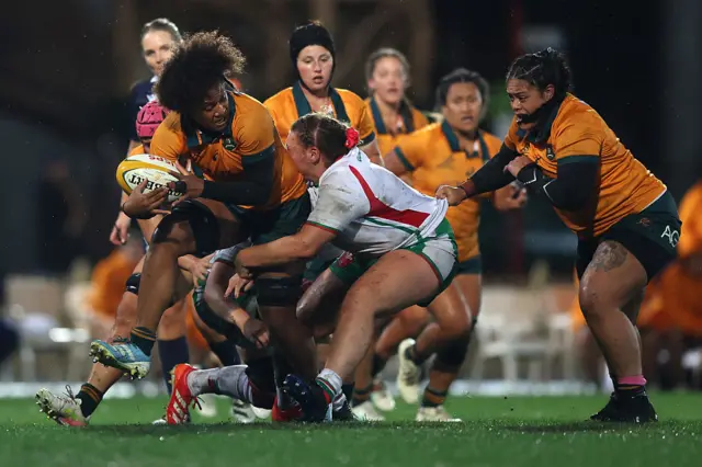 Australia v Wales action