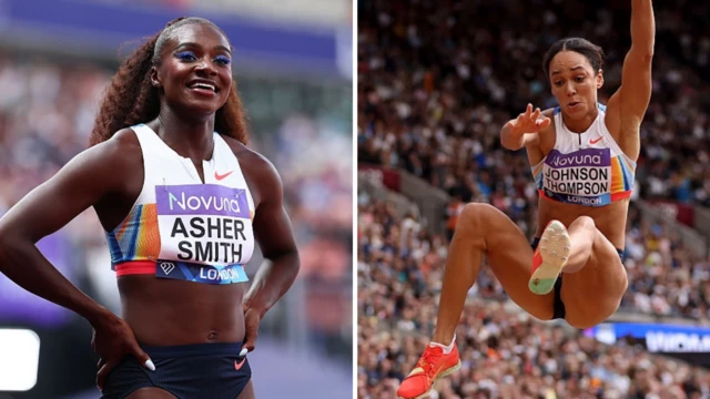 Dina Asher-Smith is in the women's 200m, whilst Katarina Johnson-Thompson will compete in the 100m hurdles, javelin and shot put