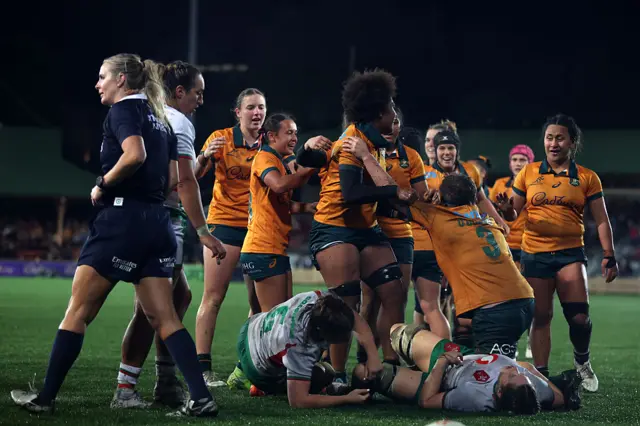 Australia players celebrate