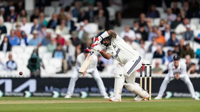 KL Rahul bats v England at The Oval.