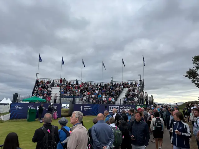Calmer conditions at Royal Porthcawl on Friday
