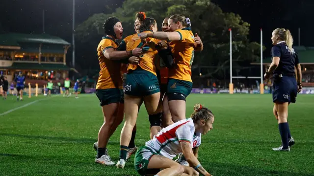 Australia players celebrate