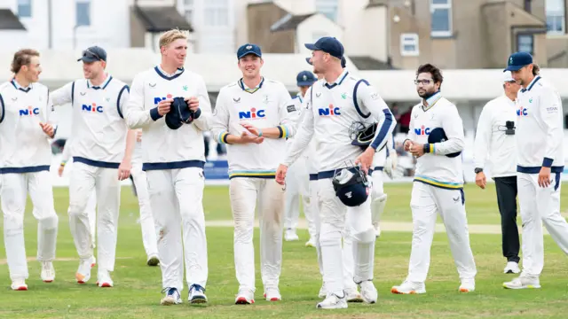 Yorkshire celebrate victory
